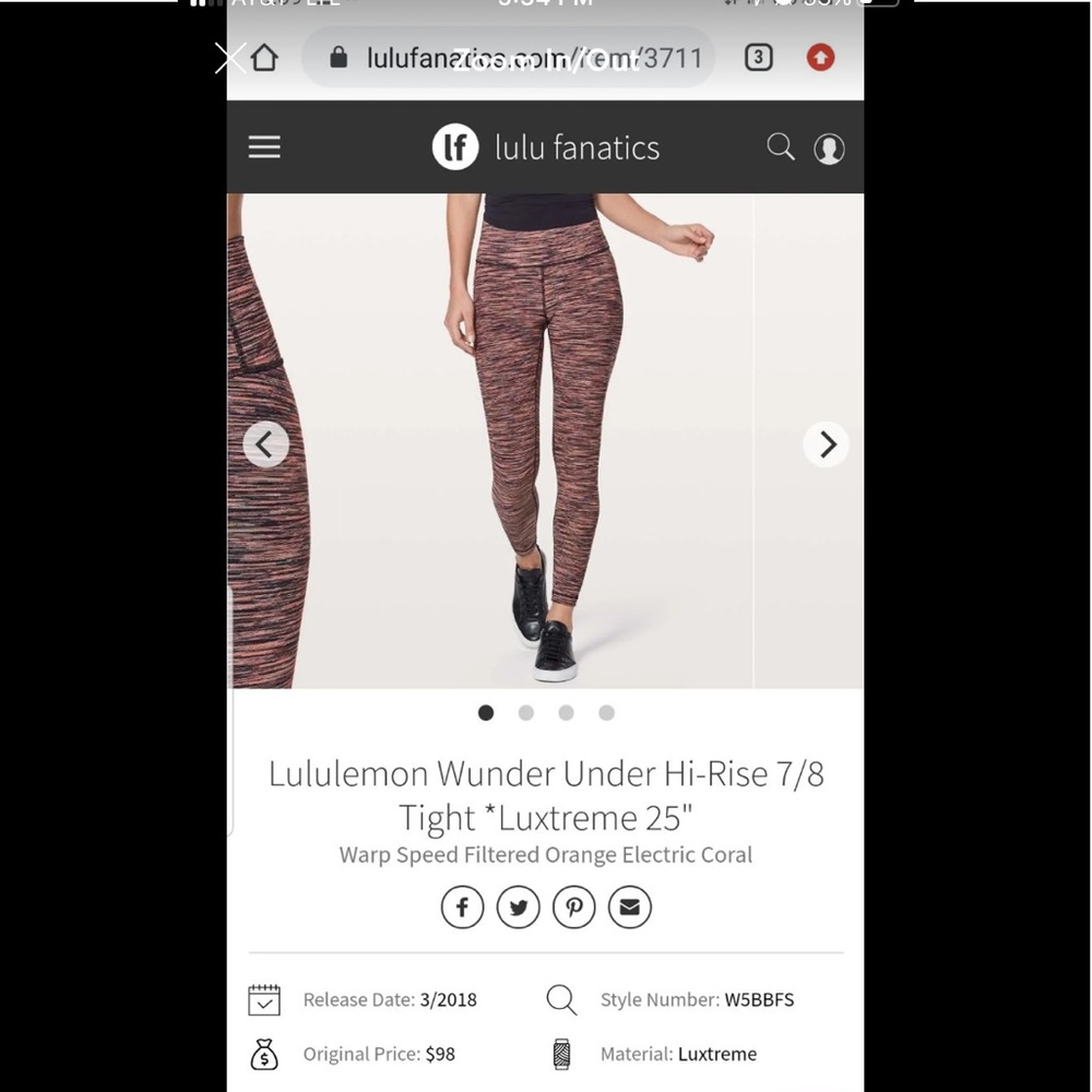 Two pairs of lululemon wunder unders - Picture 4 of 5